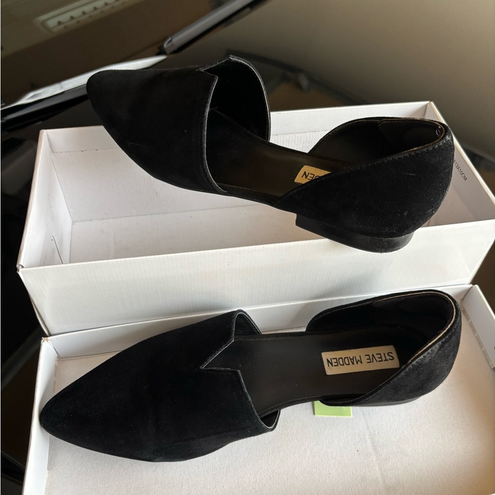 Steve Madden Black Flats sz 8